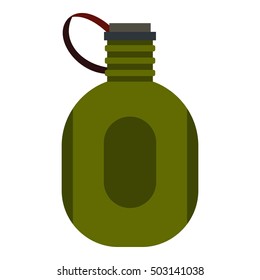 Water canteen icon. Flat illustration of water canteen vector icon for web design