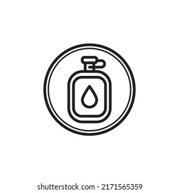 water canteen icon in line style