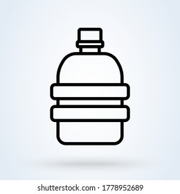 Water canteen line. vector Simple modern icon design illustration.