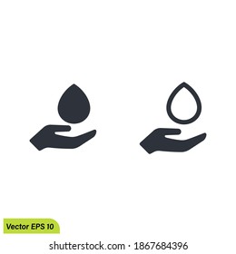 water care icon symbol logo template