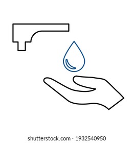 Wasserpflegesymbol. Vektorsymbol. Design-Element für Logovorlagen