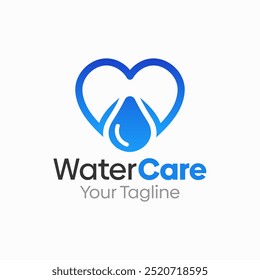 Water Care Logo Design Template. Good for Business, Agency, Community and Organization