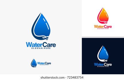 Water Care logo designs vector