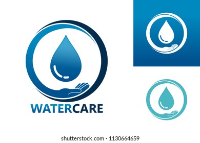 Water Care Logo Template Design Vector, Emblem, Design Concept, Creative Symbol, Icon