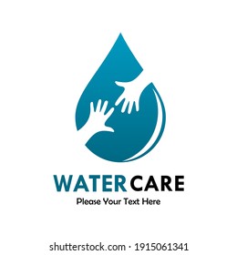 Water care logo template illustration