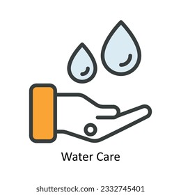 Ilustración de diseño de iconos de contorno de vectores de agua. Símbolo de naturaleza y ecología sobre fondo blanco Archivo EPS 10