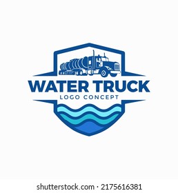 Water Carrier Truck With Shield Logo 