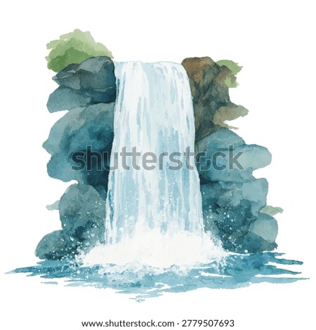 Water cascading down large rocks