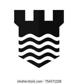 Water Castle Vector Logo