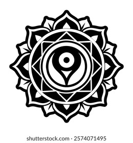 Water chakra icon in glyph style