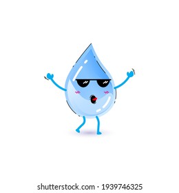 Water Character Designs Funny Cute Facial Stock Vector (Royalty Free ...