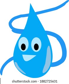 Water character drop vector design illustration
