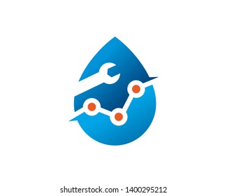 Water Chart Logo Template, Icon, Symbol