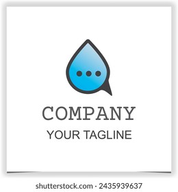 Water chat logo design template