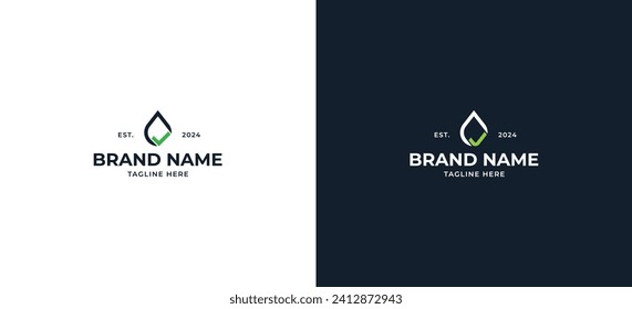 Marcador de agua soltar símbolo de signo de logotipo Concepto Elemento de diseño. Marque con Logotipo Droplet. Plantilla de ilustración de vector