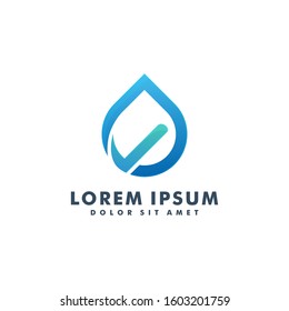 Water Check logo deisgn template vector
