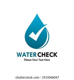 Water Check Logo Template Illustration