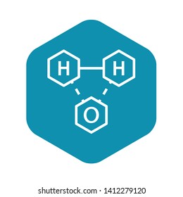 Water chemistry formula icon. Outline water chemistry formula vector icon for web design isolated on white background