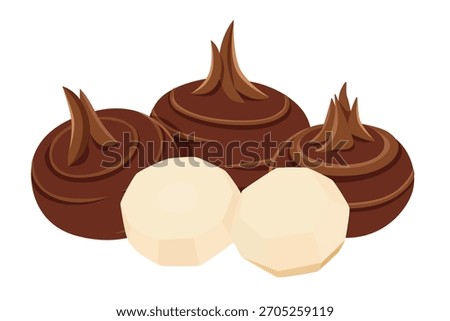 Water chestnut vector logo isolated on white background.	