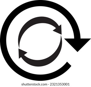 water circle arrow sign recycle icon