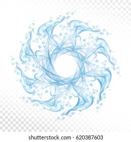 Water circle with bubbles. Vector illustration EPS10.