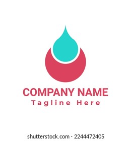 vector de logotipo combinado de agua y círculo