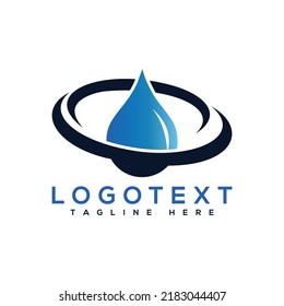 Water circle logo design creative vector image