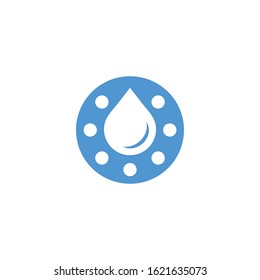 water in circle logo design vector
