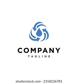 Water circle logo icon vector template.eps