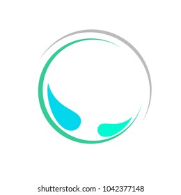 water circle logo or sign for environment factory or industry