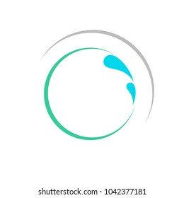 water circle logo or sign for environment factory or industry