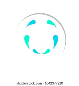 water circle logo or sign for environment factory or industry
