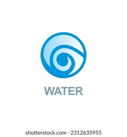 Water circle logo vector image