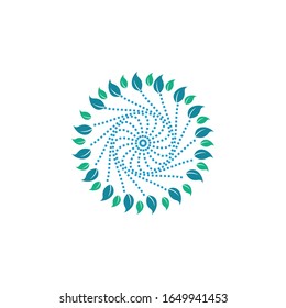Water Circular Leaf Nature Abstract Creative Business Ecology Logo