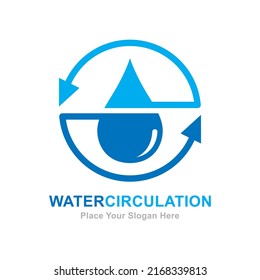 Water circulation vector logo design. Suitable for business, ecology, nature, arrow symbol