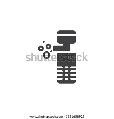 Water clean filter vector icon. filled flat sign for mobile concept and web design. Fish Tank Filter  glyph icon. Symbol, logo illustration. Vector graphics