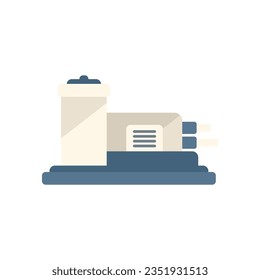 Water cleaner icon flat vector. Pool pump. Travel swim isolated