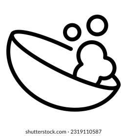 Vektorgrafik des Wasserreinigers. Trockene Flasche. Abfallprodukt