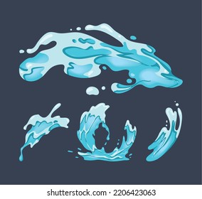 water clear set four icons