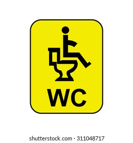 Water closet funny symbol
