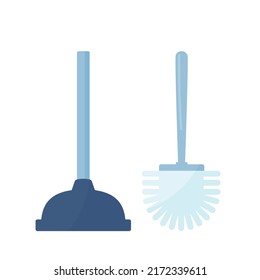 water closet hygiene tools vector illustration