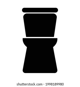 Water Closet Icon Glyph Simple In Black For Any Purpose