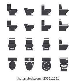 water closet icon set