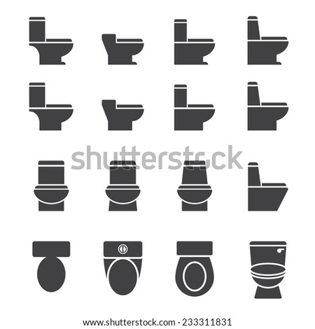 water closet icon set