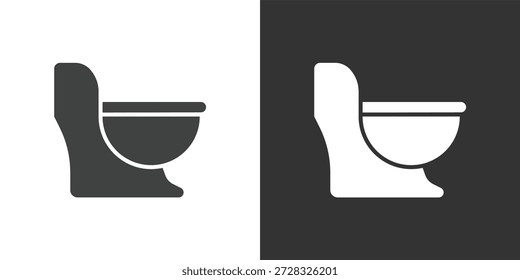 Icono de Water Closet. Icono de la serie de glifos sólidos