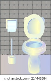 Water closet vector