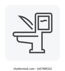 Water closet vector icon design for sanitary ware concept design, editable stroke.
