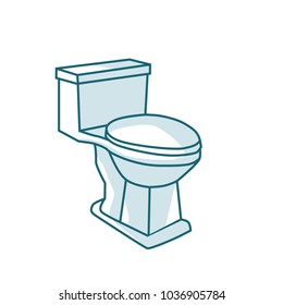 Water Closet Vector Illustration