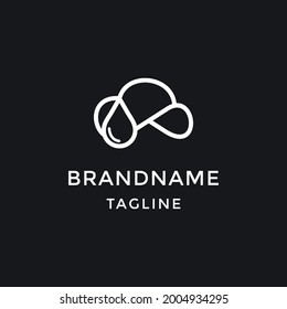 Water Cloud Logo Design Template