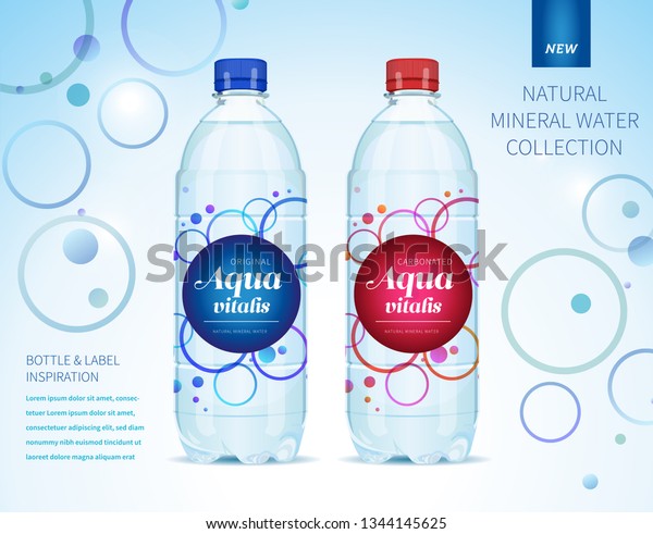 Water collection. Bottle and label vector.\
Concept and package\
design.
